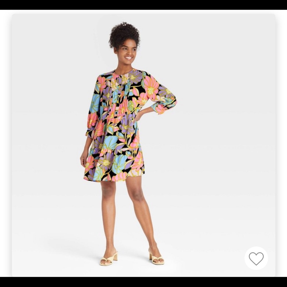 Who What Wear Bishop 3/4 Sleeve Dress